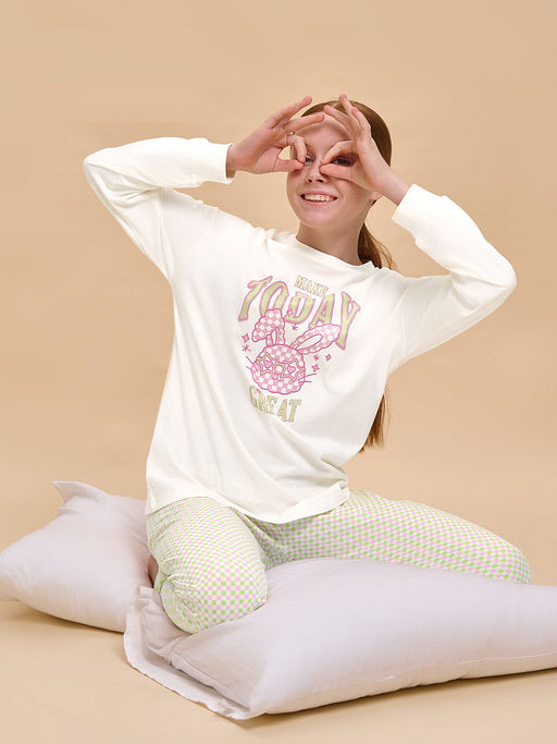 PELICAN, пижама для девочек, Молочный