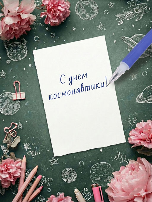 Цена за 2 шт. Ручка-прикол Calligrata «Космос», синий стержень, гелевая, МИКС