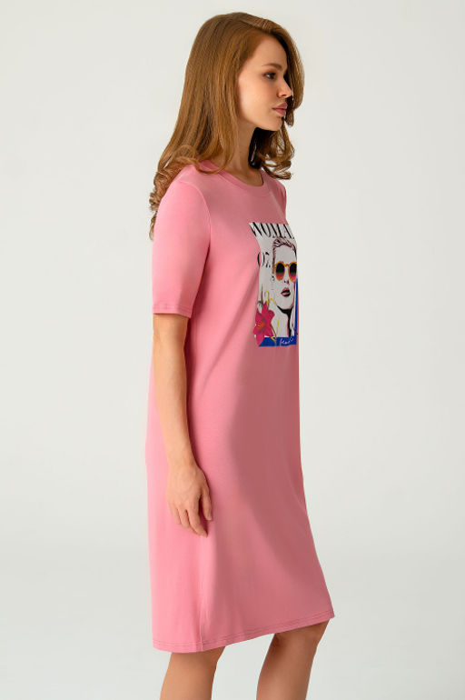 Арт. 8608 Туника женская 42-50 (5 шт) Цвет:коралловый - Калинка фото 12