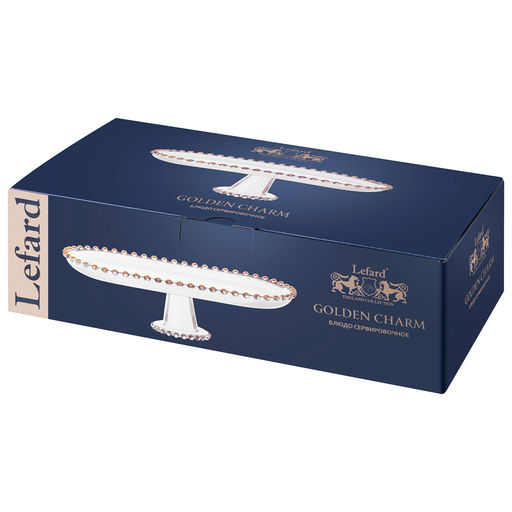 БЛЮДО СЕРВИРОВОЧНОЕ GOLDEN CHARM НА НОЖКЕ, 30*15*8,5 СМ