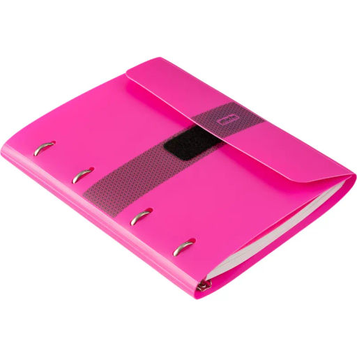 Бизнес-тетрадь со смен.блоком 120л,кл,А5, Розовый,пропилен. обл. налипучке