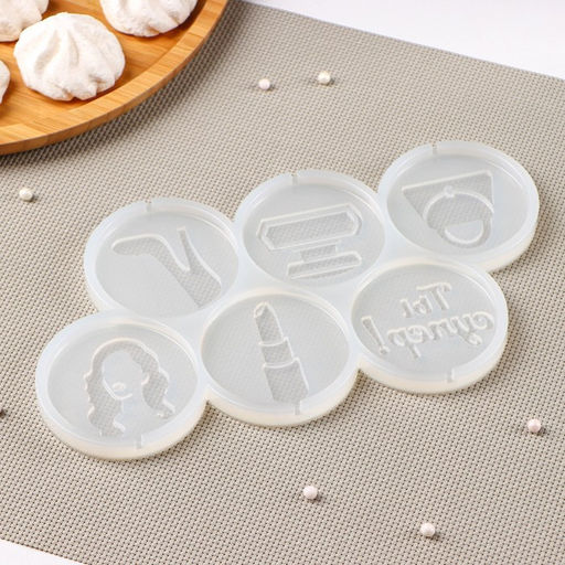 Силиконовый молд для леденцов и шоколада Женский набор, 22?11 см, ячейка d=6 см, прозрачный - Simaland фото 6