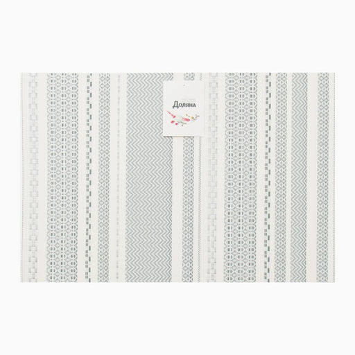 Салфетка на стол «Доляна», белый/зелёный, 45×30 см