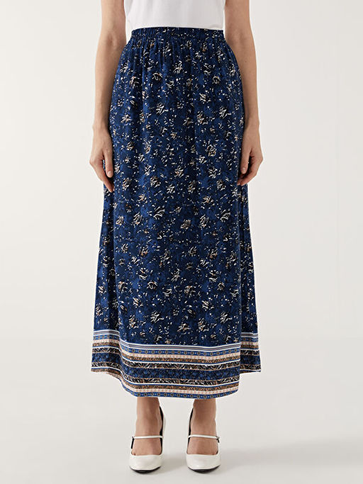 Beli Lastikli Desenli Kad?n Etek