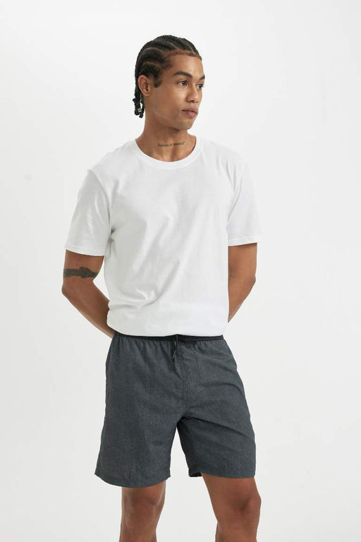 Короткие шорты для плавания стандартного кроя на сетчатой подкладке - Defacto фото 3