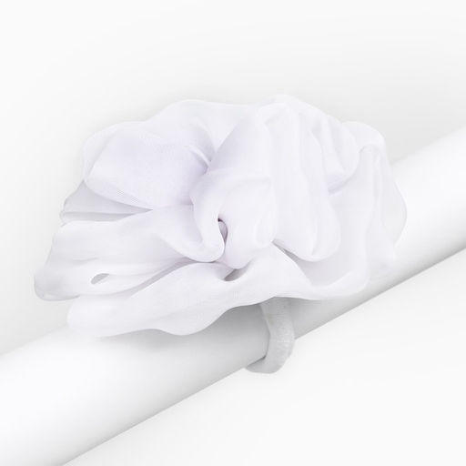 Бант для волос на резинке школьный, белый, 13 см, Минни Маус