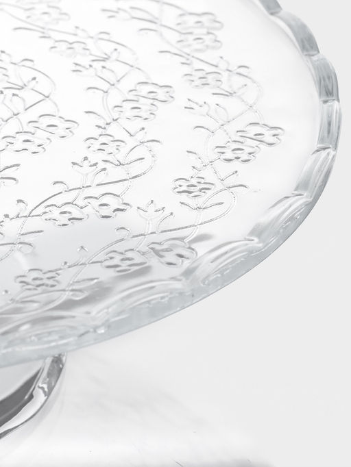 Подставка для торта Magistro «Цветочки», 29×23 см, на ножке, с крышкой-клош, стекло, прозрачная