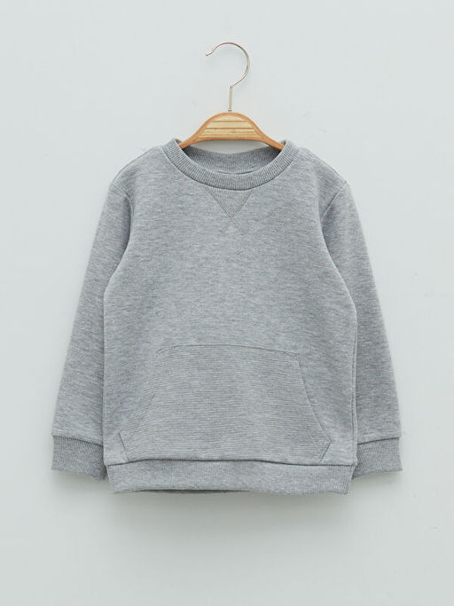 Bisiklet Yaka Uzun Kollu Basic Erkek Bebek Sweatshirt 2li - Waikiki фото 2