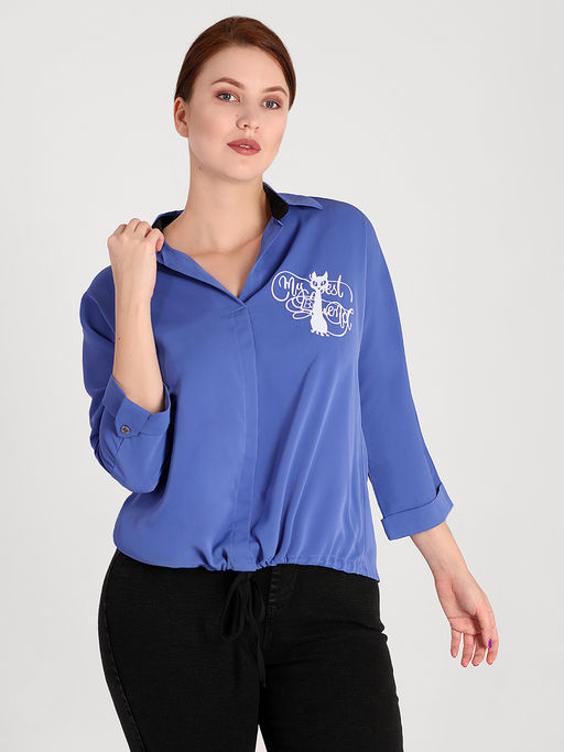 Блузка женская синяя - Almond фото 2