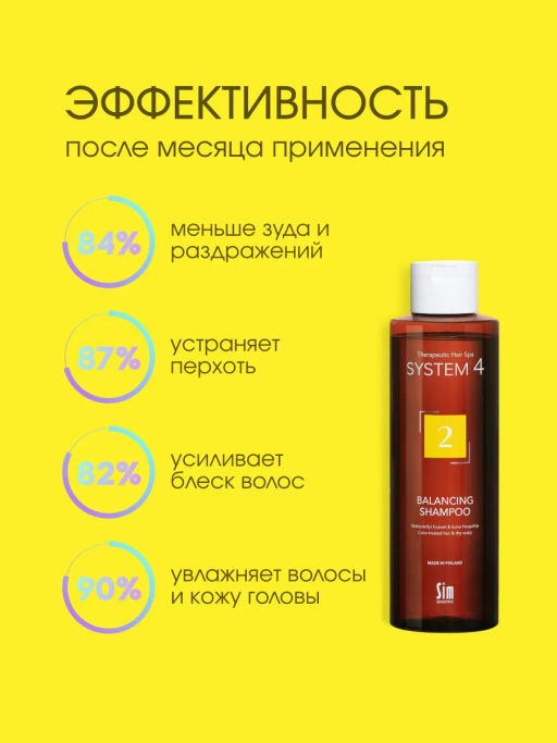 System 4 Терапевтический шампунь №2, 250 мл - Sim sensitive фото 4