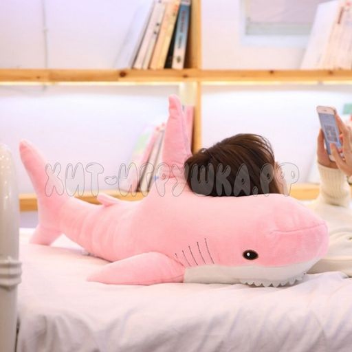 Мягкая игрушка АКУЛА 100 см, A100-blue, A100-pink, A100-grey