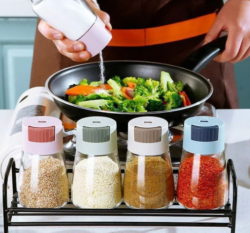 Баночки с кнопочным дозатором для сыпучих, 1 шт.