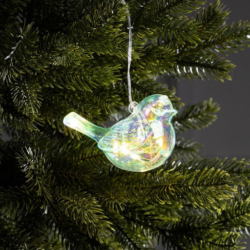 Ёлочная игрушка светодиодная Снегирь, 1017 см, 5 LED, от батареек ААх2, свечение тёплое белое