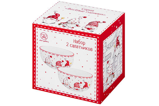 Набор салатников 2 пр. 14*14*7,5 см 600 мл Весёлые гномики - Elan gallery фото 13