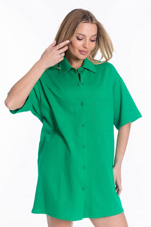 Рубашка М324198б зеленый - Елена фото 8