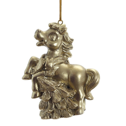 Фигурка декоративная подвесная "Лошадка", L6 W3 H7,5 см, 2в.