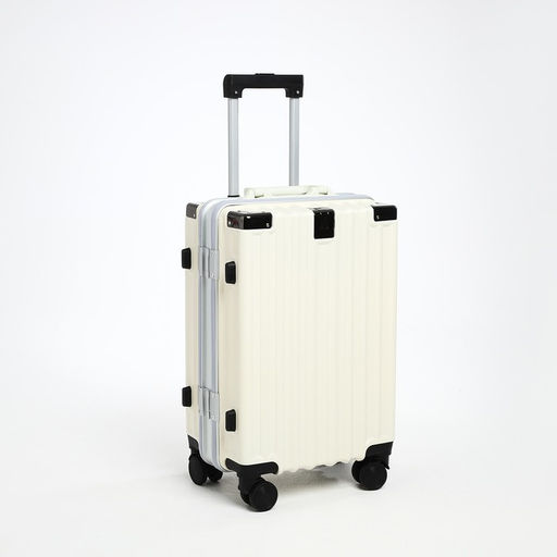 Чемодан малый 20, отдел на молнии, 2 кодовых замка, 4 колеса, крючок, цвет бежевый - Simaland фото 2