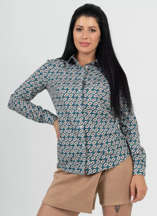 рубашка с длинным рукавом приталенного силуэта - Трика фото 11