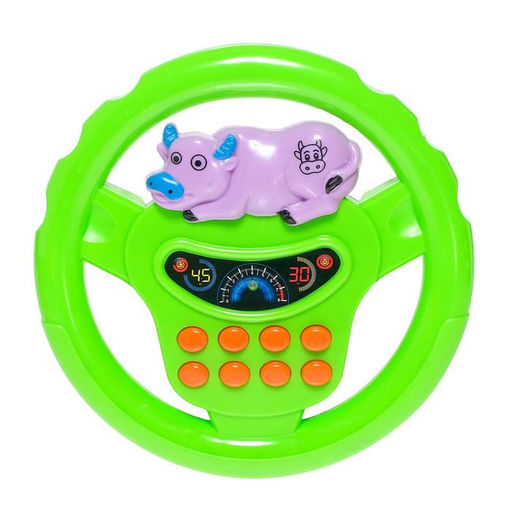 Руль музыкальный «Едем в зоопарк», световые и звуковые эффекты, работает от батареек, МИКС