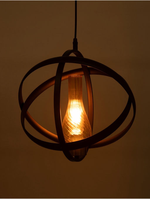 Светильник «Орбиталь» 1×40 Вт, Е27, 33×33×33(+100)см, чёрный/бронза/медь