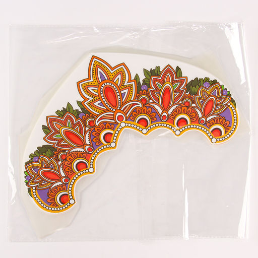 Термонаклейка «Узор с красным контуром», набор 10 шт.