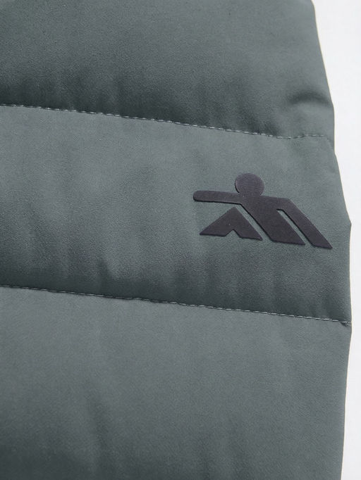 Куртка женская стёганая с капюшоном с графеновой подкладкой цвета хаки 9624_1Kh