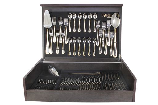 Набор столовых приборов Santorini Gold, 12 персон, 75 предметов - Face фото 3