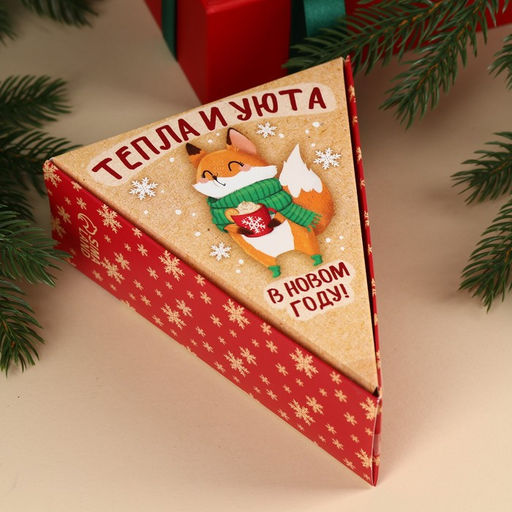 Чай чёрный Уютной зимы вкус: яблочный штрудель, в коробке-ёлке, 100 г. - Фабрика счастья фото 4