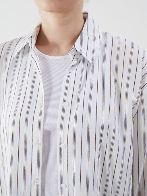 ?izgili Oversize Kad?n G?mlek