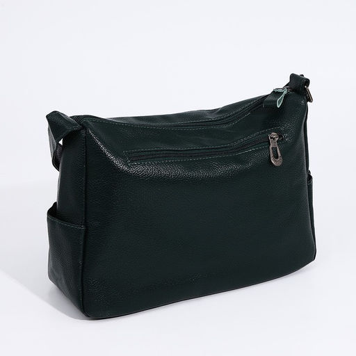 Сумка-мешок на молнии, цвет зелёный - Simaland фото 3