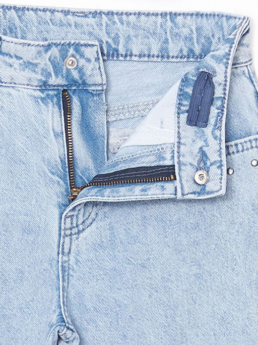 Beli Ayarlanabilir Lastikli Ta? Bask?l? K?z ?ocuk Jean Pantolon - Waikiki фото 2