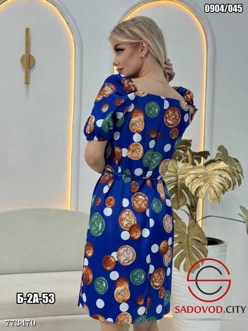 Летнее платье с принтом