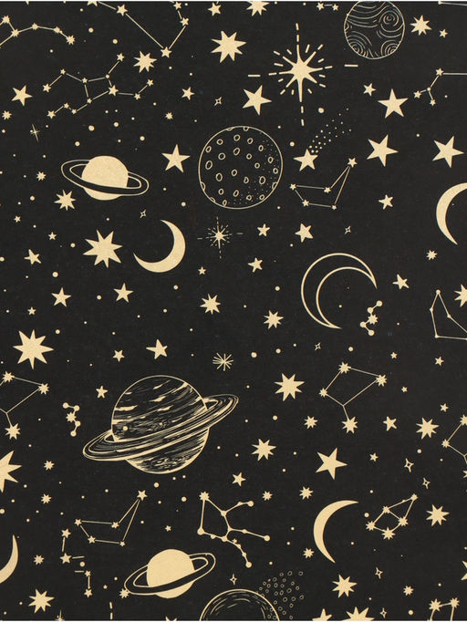 Цена за 10 шт. Бумага упаковочная глянцевая «Космос», 70 × 100 см