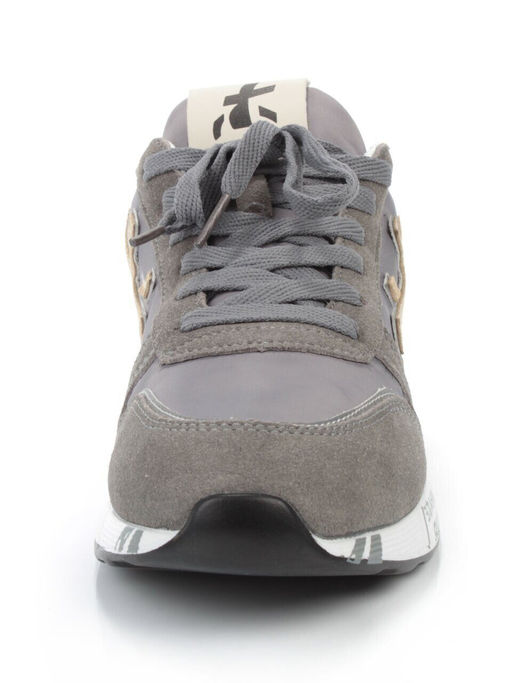 03-A1037-3 GRAY Кроссовки мужские (натуральная замша, текстиль) - No name фото 7