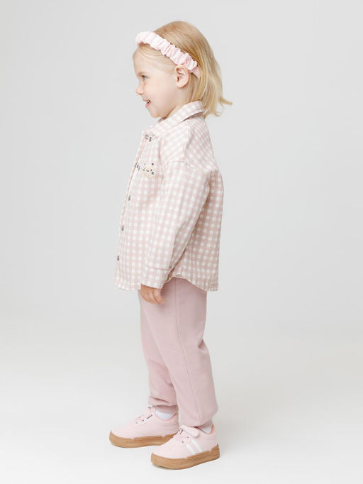 КР 400815/розовый лед к597 брюки д/дев яс