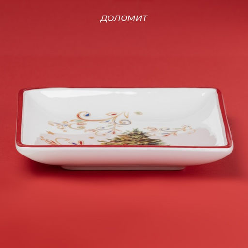 Тарелка керамическая Доляна «Волшебное дерево», керамика, 15×3 см, белая