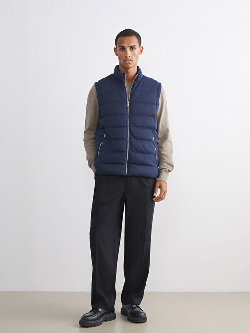 Slim Fit Dik Yaka Erkek ?i?me Yelek