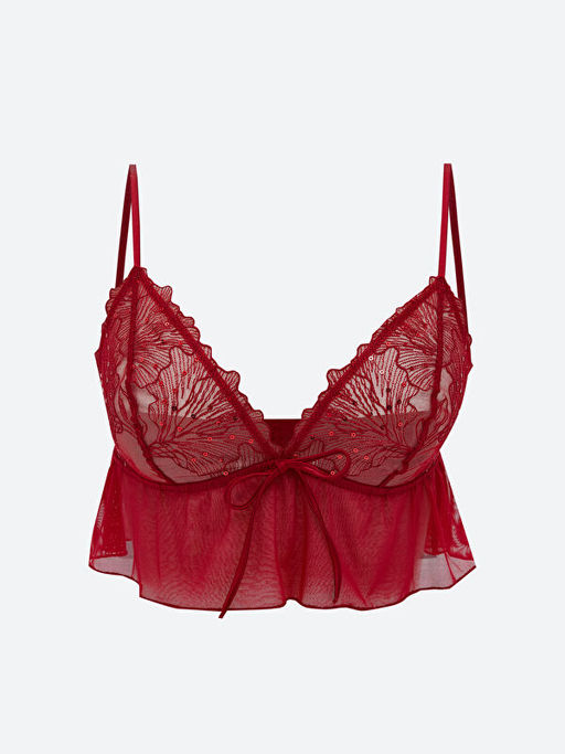 Balensiz Dolgusuz Dantelli Fantezi Bralet