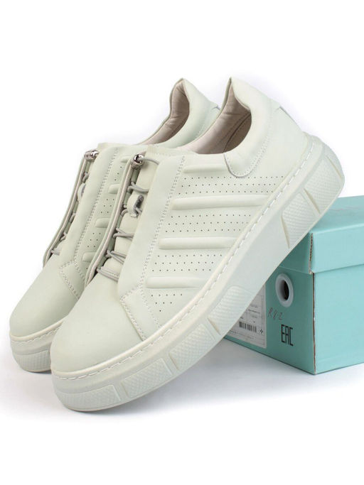 05-PDL256-3 LT. GREEN Кроссовки женские (натуральная кожа) - Фабричный китай фото 15