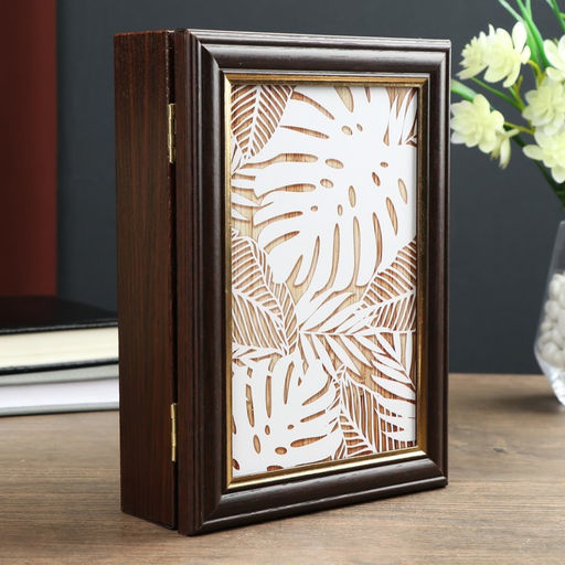 Ключница настенная «Листья», венге, 15×21 см, МИКС