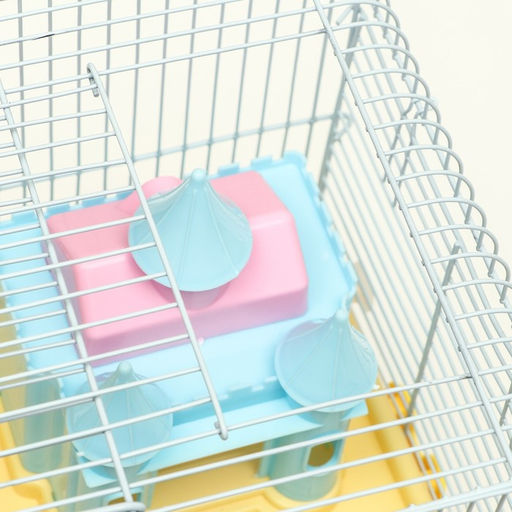 Клетка для грызунов Пижон, укомплектованная с замком, 27 х 21 х 31 см, жёлтая  фото 8