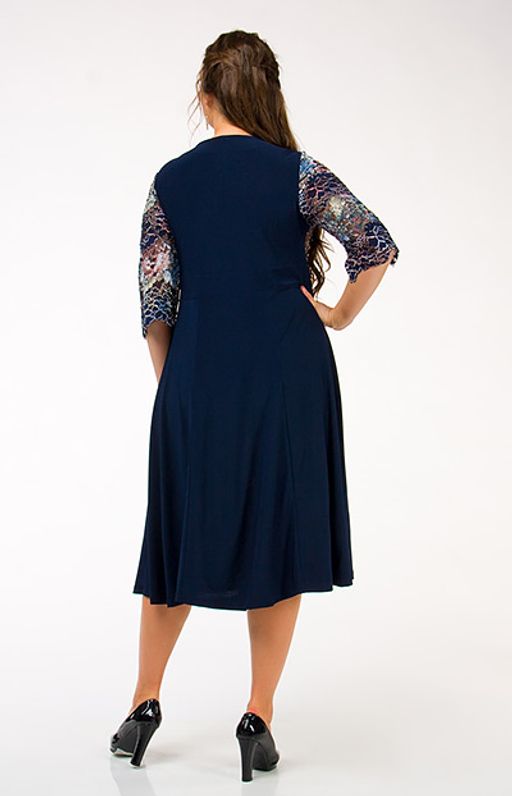 Стильное платье классического черного цвета с серебром. - Ckc collections фото 4