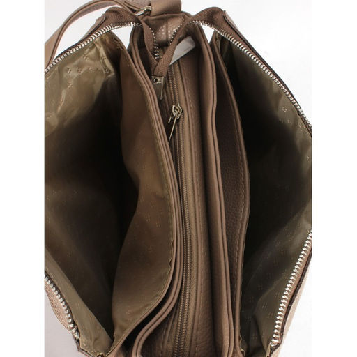 Сумка женская натуральная кожа ADEL-230/3в/ММ (отделка ИСК/КОЖА), 5отд, плеч/рем. капучино 263740 - Adelia фото 3