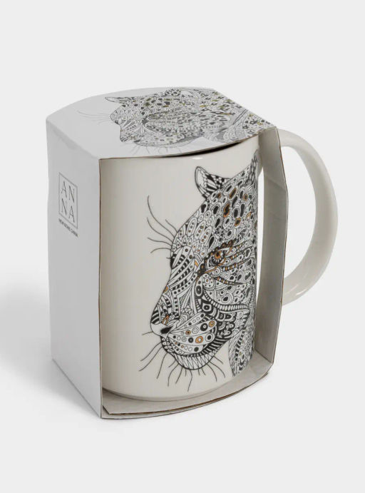 Кружка, 500 мл, фарфор N, белая, Леопард, Wild - Anna lafarg фото 8