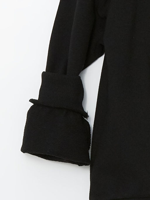 Bisiklet Yaka Bask?l? Uzun Kollu Erkek ?ocuk Sweatshirt