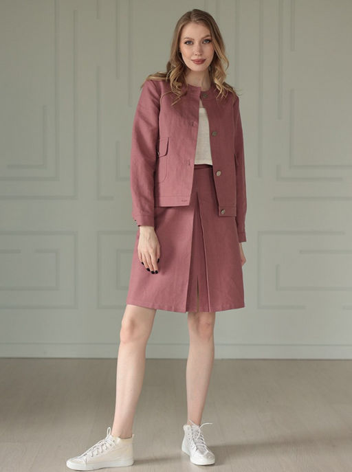 Юбка льносодержащая ткань - Волтри фото 5