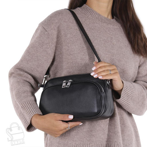 Сумка женская кожаная 8545VG black Vitelli Grassi в Новосибирске