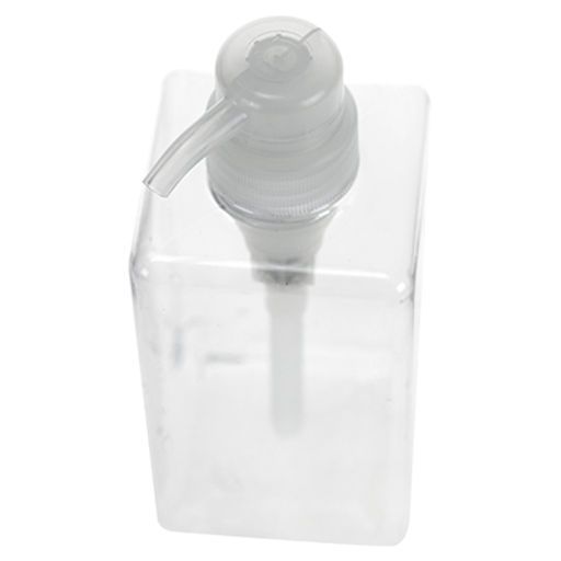 Дозатор для жидкого мыла акриловый "Белая лента-Б" 500мл, 6,5х6,5см h15,5см, противоударный (Китай)