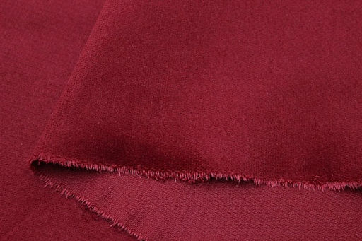 Бархат цв.Бордово-красный, СОРТ2, ш.1.45м, хлопок-90%, лайкра-5%, п/э-5%, 280гр/м.кв - Купава фото 2