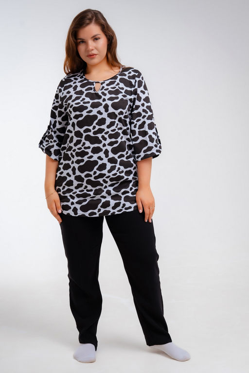 Туника женская из кулирки Полина корова макси - Амадэль фото 2